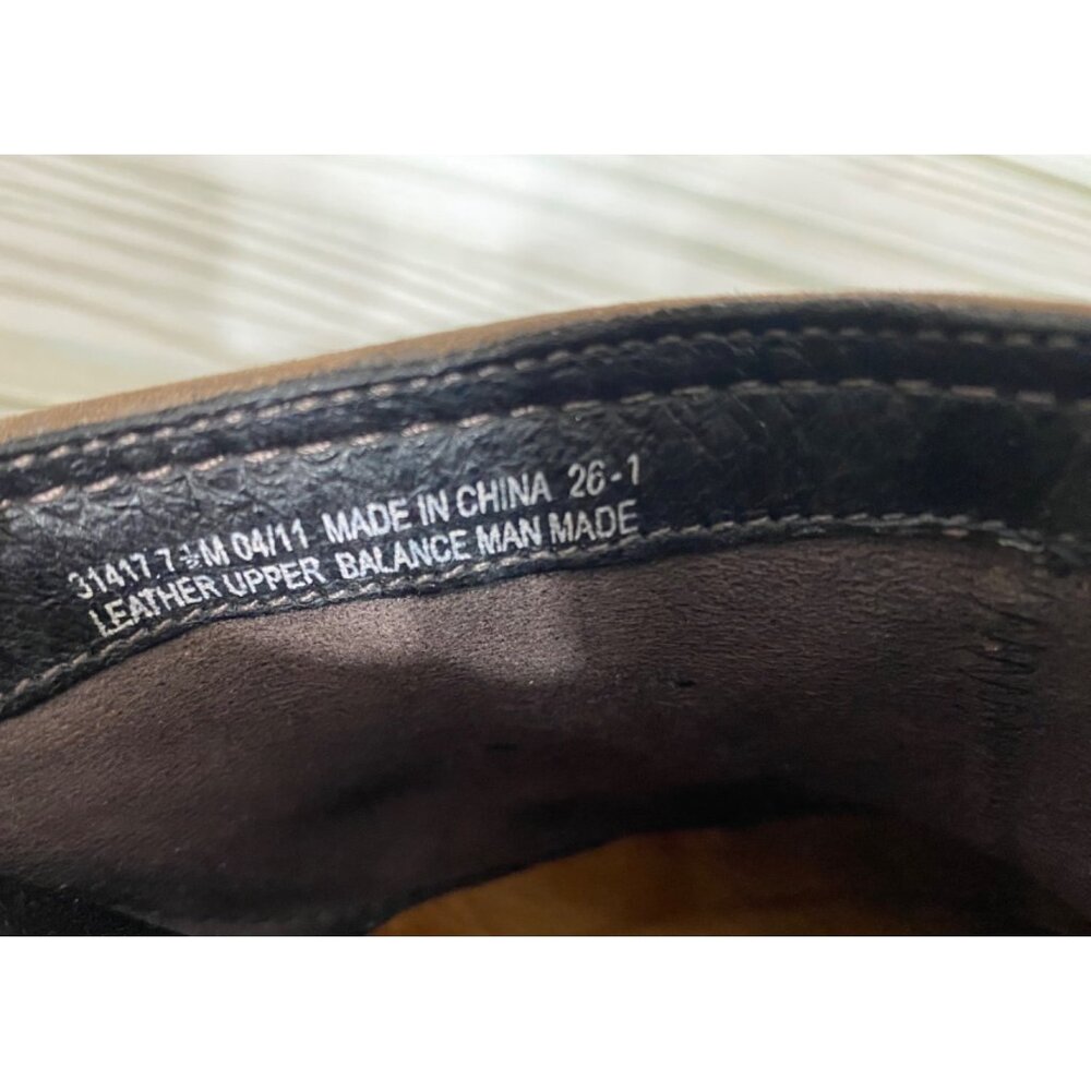 Clarks Artisan Brown Leather Heeled Mules 7.5M Platform Shoes 2" Chunky - Picture 5 of 11